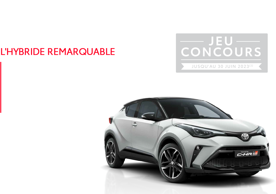 Yaris Cross Hybride à partir de 239€/mois(2) - Yaris Hybride à partir de 199€/mois(3)
